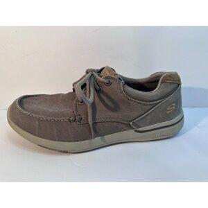 Skechers Mens Sz 9 Relaxed Fit Elent  Sage Casual Canvas Heel Pillow Shoes SN 69
